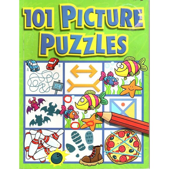 101 Picture Puzzles Brain Teasers with Answer Keys Paperback 2005 - Picture 1 of 2